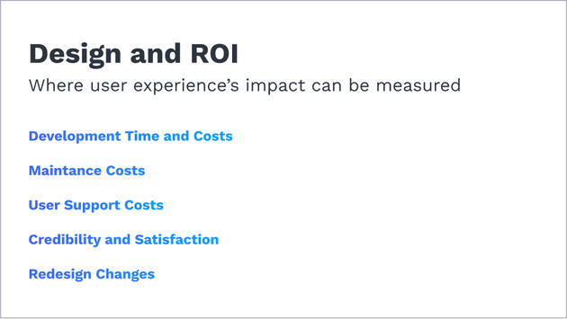Design and ROI Design and ROI