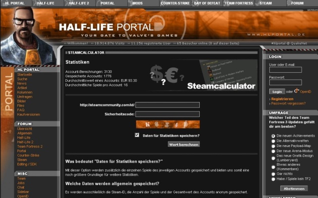 SteamCalculator launched on HL-Portal SteamCalculator launched on HL-Portal
